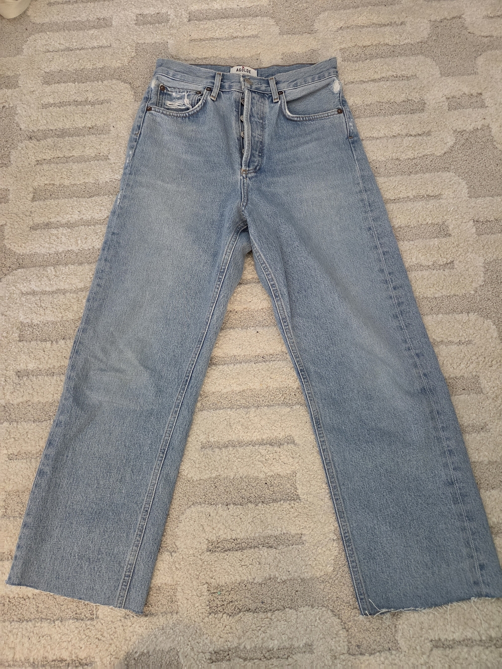 Agolde Womens 90's Raw Hem Jeans. Size 23x24